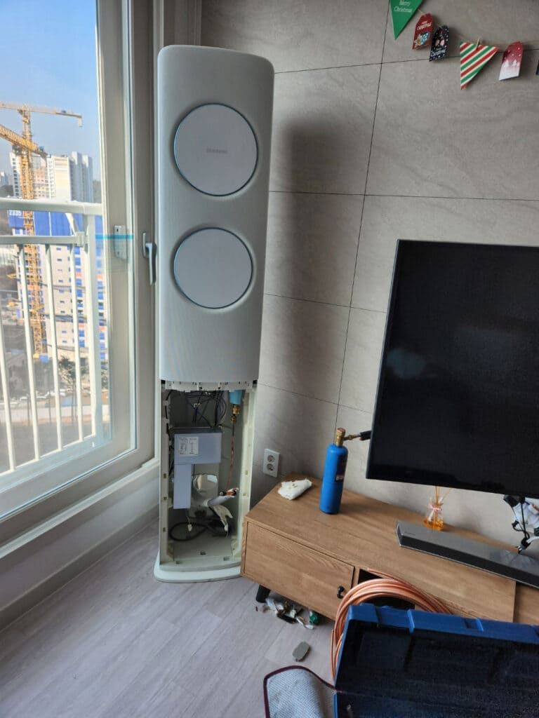 동탄에어컨설치 스탠드 에어컨 시공사례